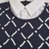 134/140+146/152 – LoFff jurk blauw wit checks nieuw - Afbeelding 5