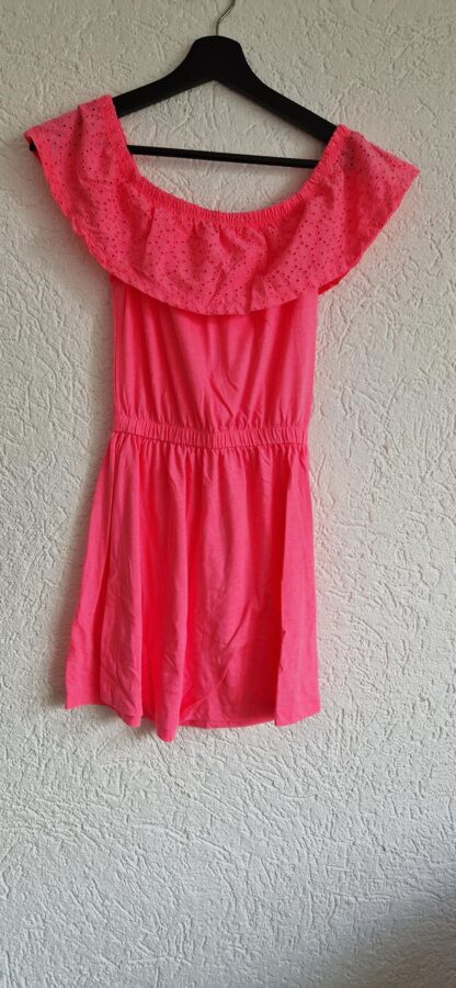 146 152 - Primark jurk knal roze (0724meg12)