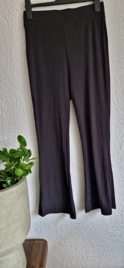 M/L - Legging tregging flare pijp zwart (0125kel2)