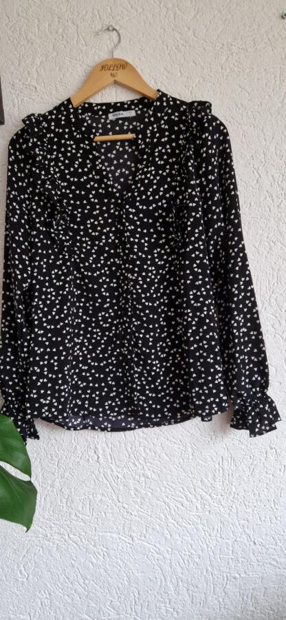 L - Unika blouse top hartjes (0225ros1)