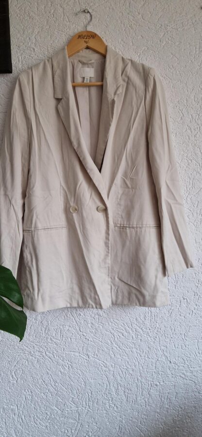 S - H&M blazer colbert beige (0225ros1)