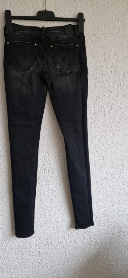 28 - MET jeans gewassen zwart stretch (0225ros2) - Afbeelding 7