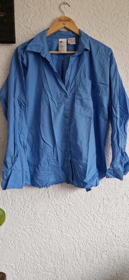 M - H&M blouse blauw als nieuw (0225ros4)