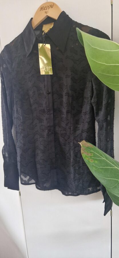 36 - H&M blouse zwart patroon nieuw (0225may1)