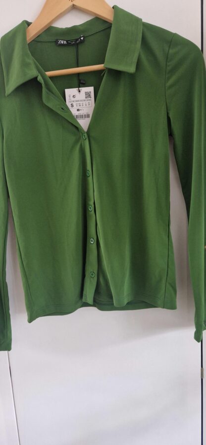 S - Zara blouse groen nieuw (0225may1) - Afbeelding 4