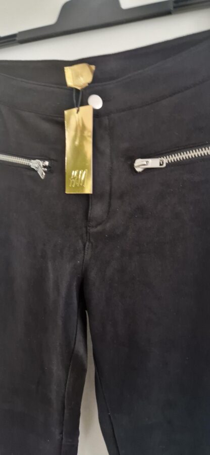 38 - H&M broek zwart zacht nieuw (0225may2) - Afbeelding 3