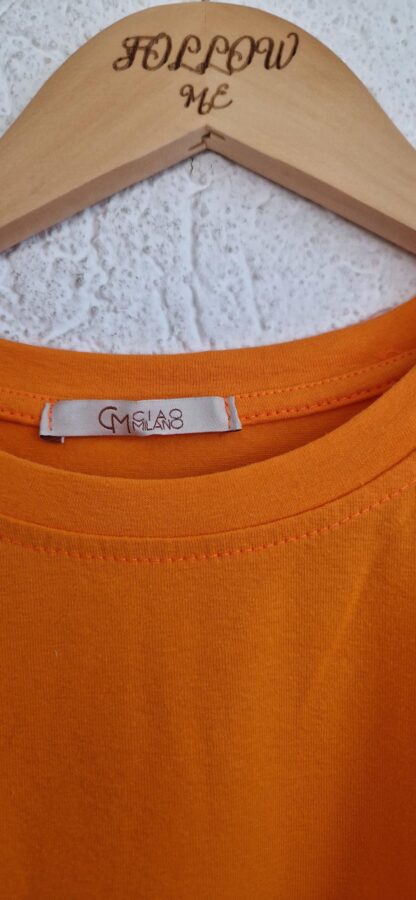 M - Ciao Milano shirt oranje wit (0325meg2) - Afbeelding 3