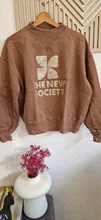 170 - The new Society sweater caramel print (0325meg2) - Afbeelding 2