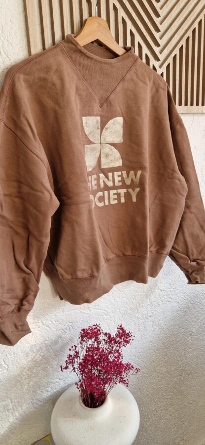 170 - The new Society sweater caramel print (0325meg2)